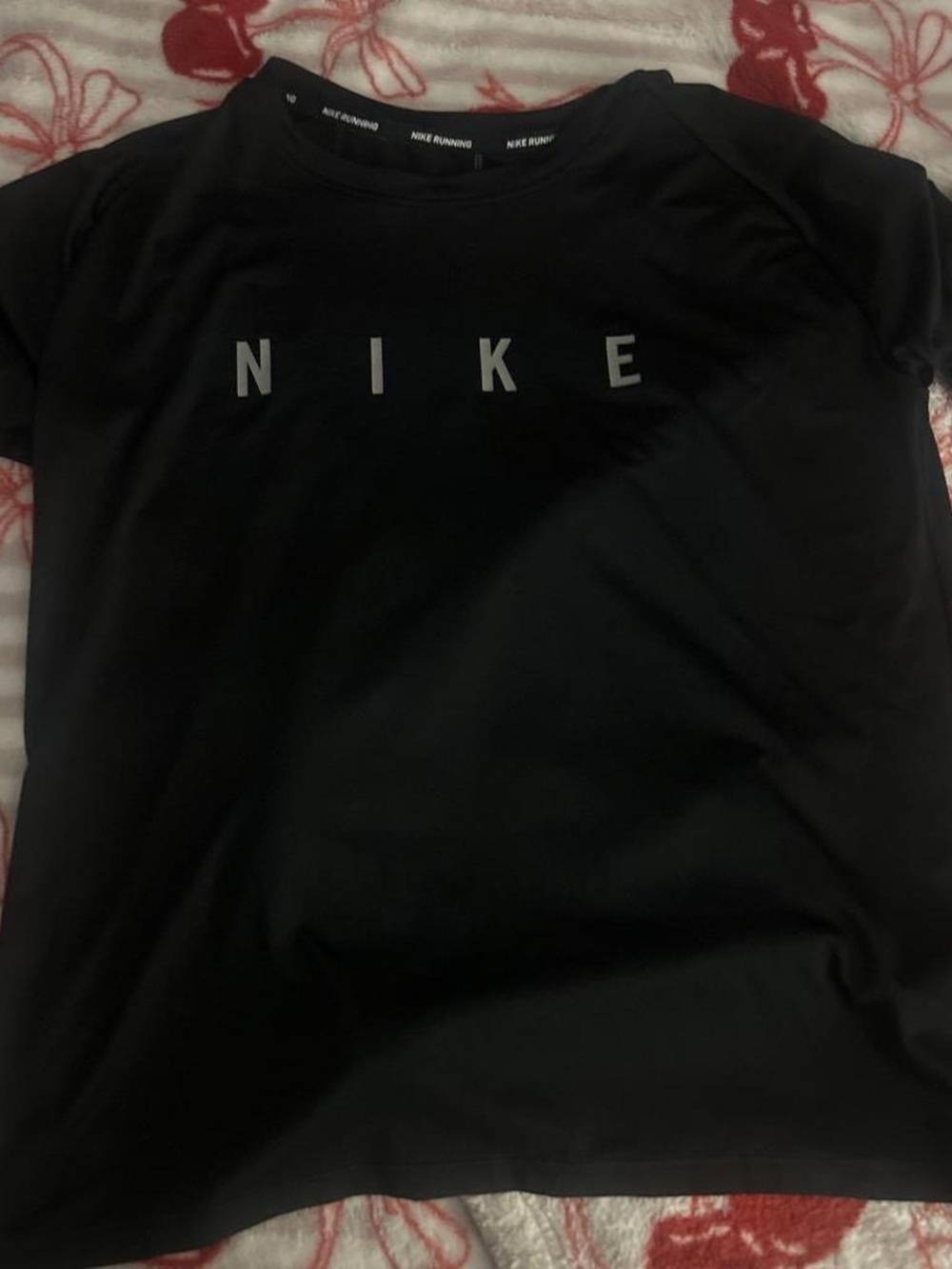 Nike Black Dri-Fit Running Top with Subtle Logo